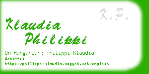 klaudia philippi business card